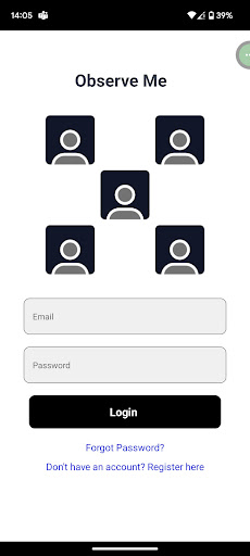 Android application ObserveMe screenshort