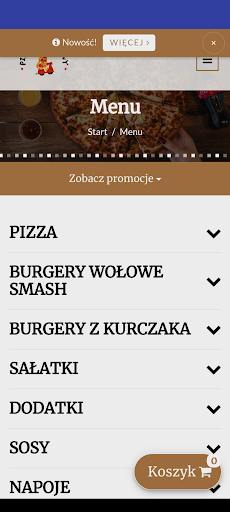 Android application Pizzeria Kliny screenshort