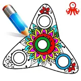 Fidget Spinner Mandala Coloring Book icon