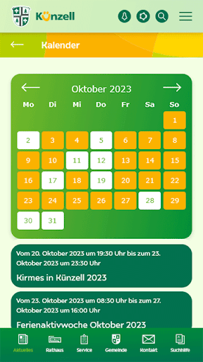 Künzell App Screen 3