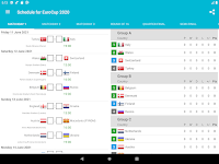 screenshot of Schedule for EuroCup 2020 (202