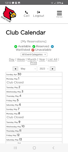 Univ. of Louisville Golf Club Screen 3