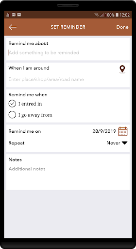 Android application Nearby Tasks - Location Remind screenshort