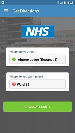 Android application Aintree University Hospital screenshort