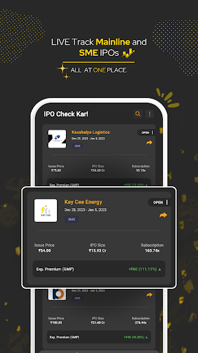 IPO Check Kar - GMP Sub & News Screenshot