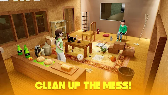 家の変身掃除ゲーム
