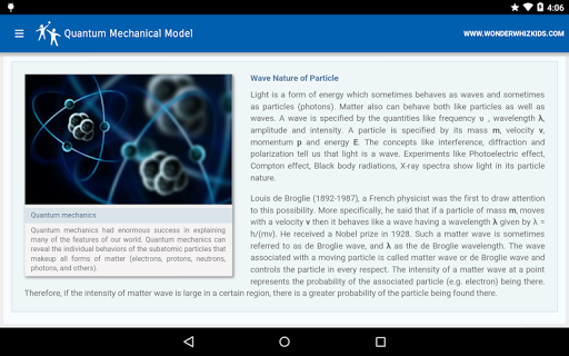 Quantum Mechanical Model Screen 2