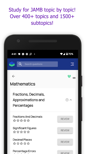 Android application JAMB Prep - Past Questions screenshort