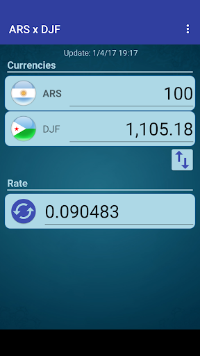 Android application Arg. Peso x Djiboutian Franc screenshort