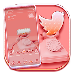 Cover Image of Descargar Old Pink Phone Launcher Theme  APK