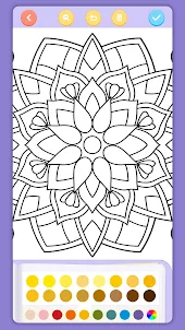 Mandala Coloring: Trang tô màu