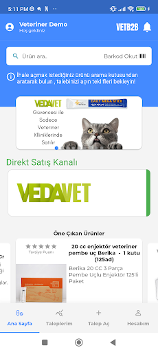 Android application VETB2B screenshort