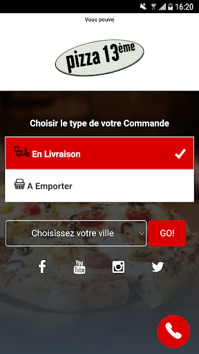 Android application Allo Pizza Express screenshort