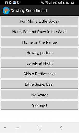 Cowboy Soundboard Screen 2