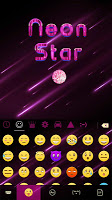 screenshot of Neon Star Kika Keyboard Theme