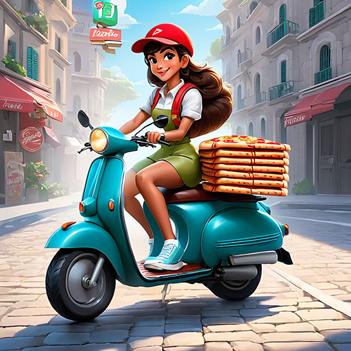 Pizza Food Delivery Boy Rider