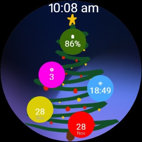 Christmas Smart Watch Face Screen 2