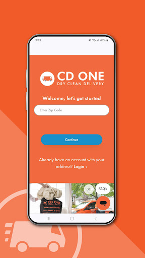 Android application CD One Laundry & Dry Cleaning screenshort