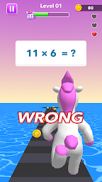 Unicorn Dash Game: Math Runner