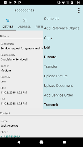 SAP CRM Service Manager Screen 2