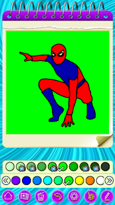 Spider super heroes coloring game of woman Drawのおすすめ画像5