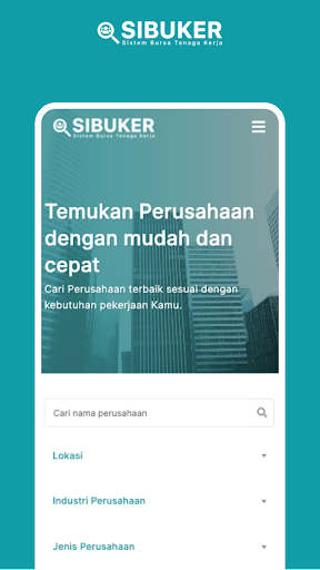 SIBUKER: Sistem Bursa Kerja Screen 3