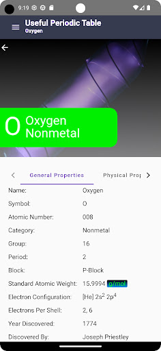 Useful Periodic Table Lite Screen 3