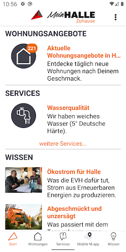 Android application Mein HALLE Zuhause screenshort