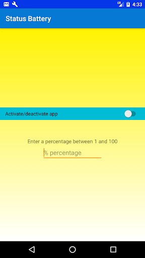 Android application Battery Status screenshort