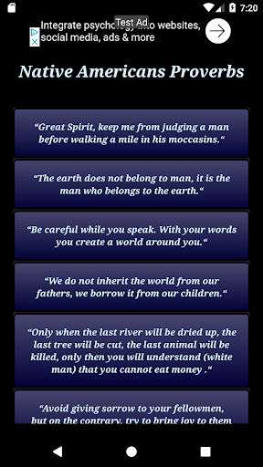 Android application Aphorisms screenshort