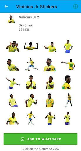 Vinícius Jr Stickers Screen 2