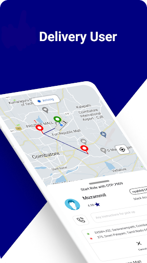 Android application uFreight Rider screenshort