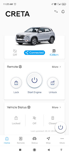 Android application Hyundai Bluelink screenshort