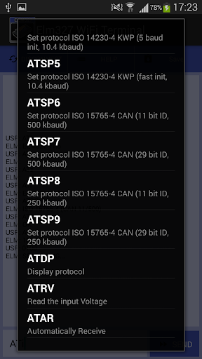 Elm327 WiFi Terminal OBD Screen 3