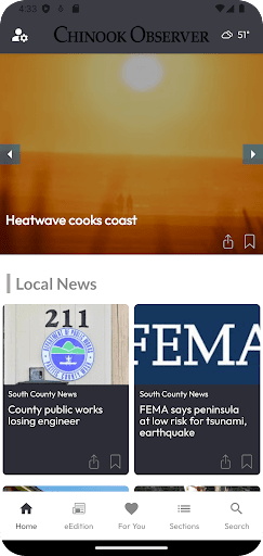 Chinook Observer: News Screen 3