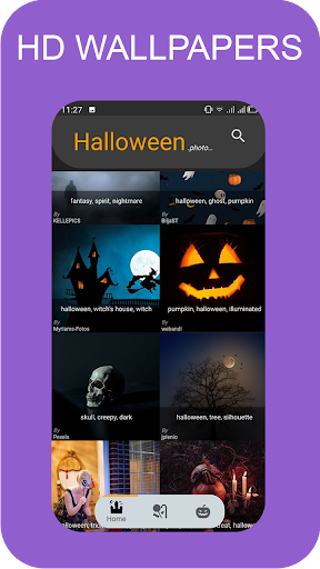 Android application Halloween QR Wallpapers HD screenshort