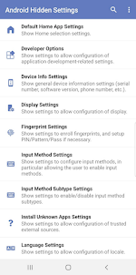 Android Hidden Settings & Info