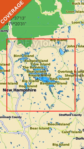 Screenshot of Lake Winnipesaukee GPS Charts