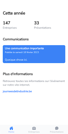 Android application CCII - Journées de l'Industrie screenshort