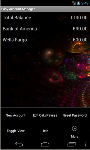 Android application Easy Account Manager screenshort