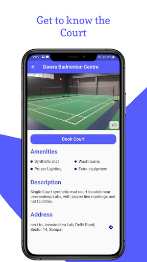 Reeno: Badminton Court Booking Screen 2