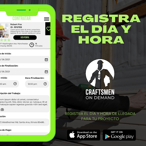 Android application Craftsmen on Demand screenshort