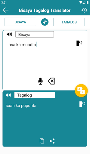 Tagalog to Bisaya Translator Screen 3