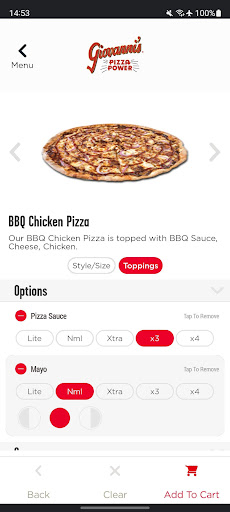 Screenshot of Giovanni’s