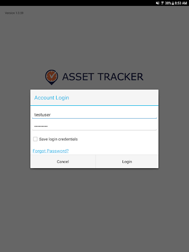 Asset Tracker Screen 3
