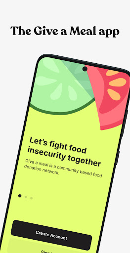 Android application Give a Meal Business screenshort