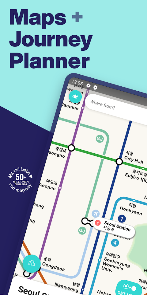 Seoul Metro Subway Mapのおすすめ画像1
