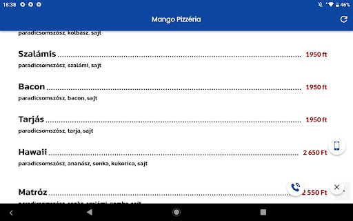 Mango Pizzéria Screen 3