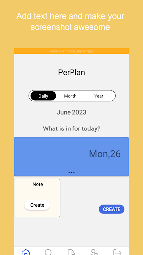 Android application PerPlan screenshort