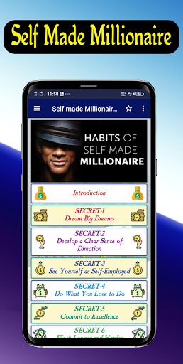 Android application Self-Made MILLIONAIRE screenshort